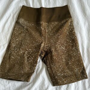 lululemon athletica Brown and White Speckled Bike Shorts